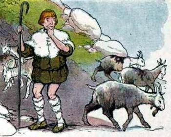 Дикі кози та пастух