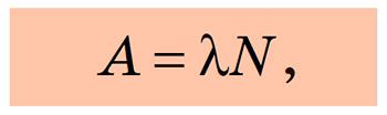 Формула для визначення активності радіонукліда